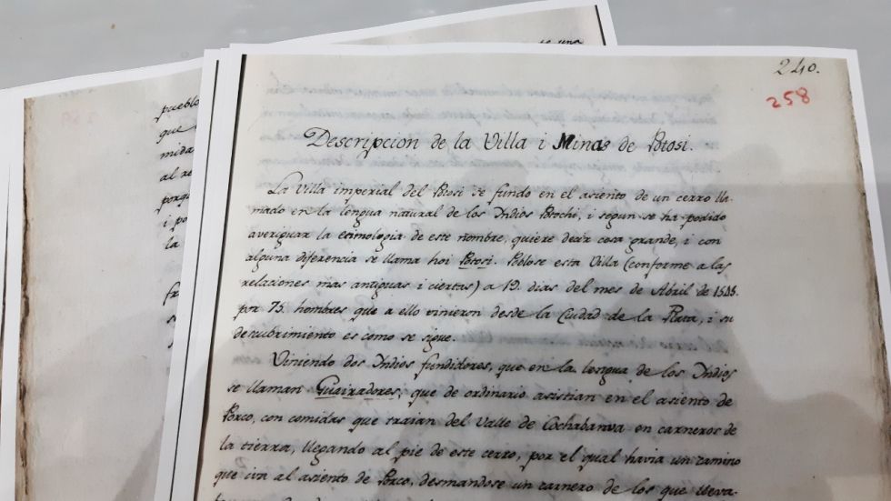 Un documento dice que Potosí comenzó a poblarse el 19 de abril de 1545