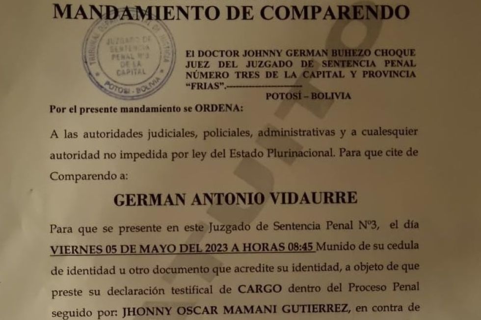 Gobernador de Potosí pidió la aprehensión del director de radio Fides, Germán Vidaurre