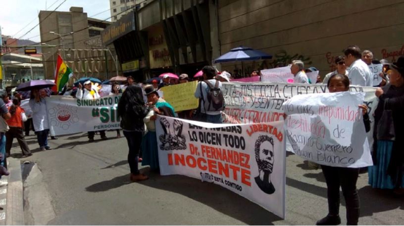 Una marcha de protesta exige la libertad de Jhiery y fiscal Blanco moviliza a grupos sociales