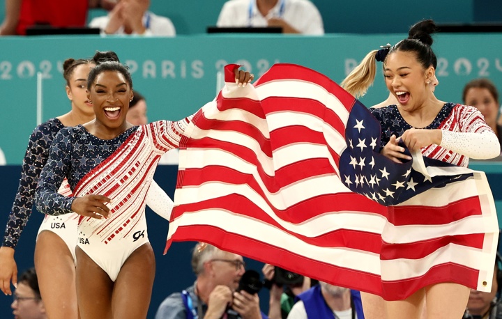 París 2024: baño de oro para Biles y Estados Unidos por equipos en la gimnasia