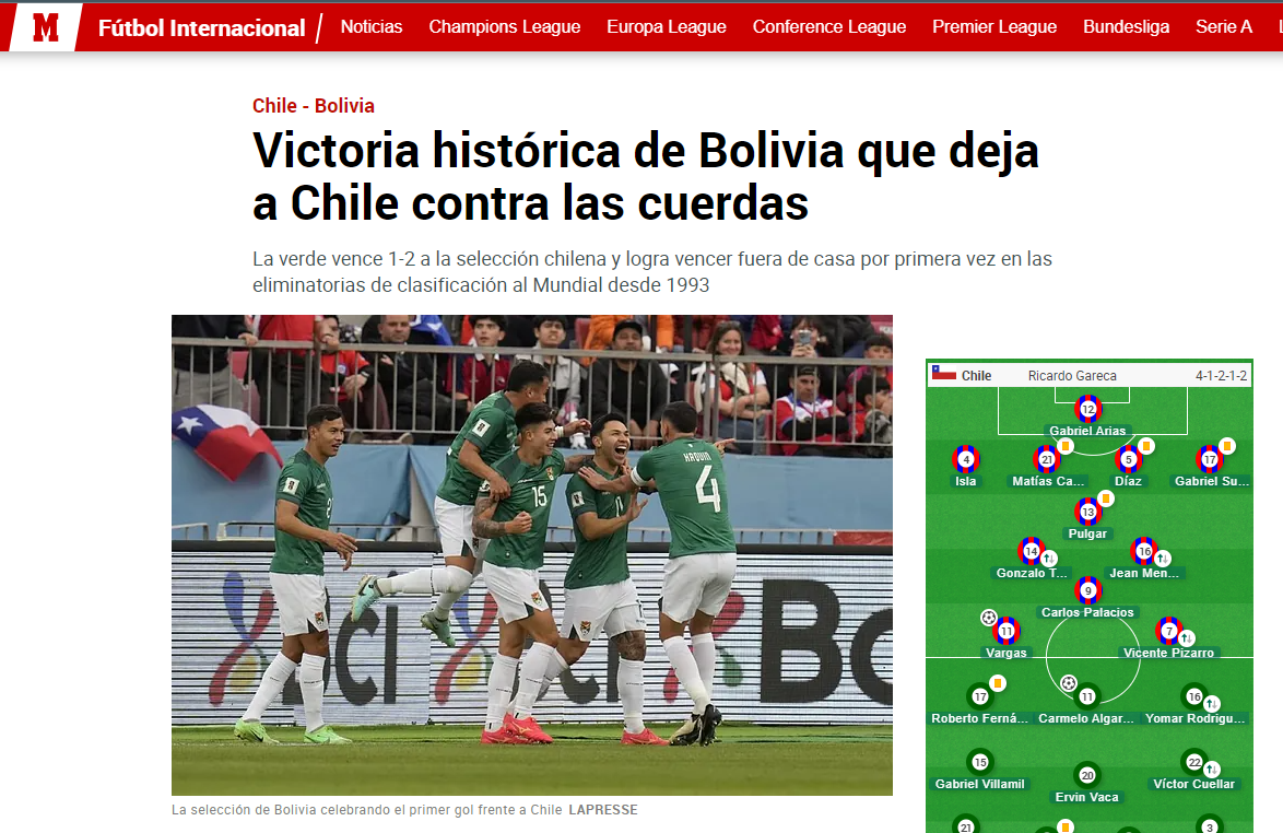 “Victoria histórica”: el triunfo boliviano da una vuelta por el mundo