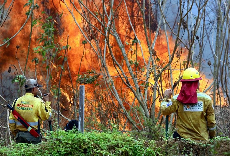 Comunidades enteras evacuan ante el peligro de los incendios en el este de Bolivia