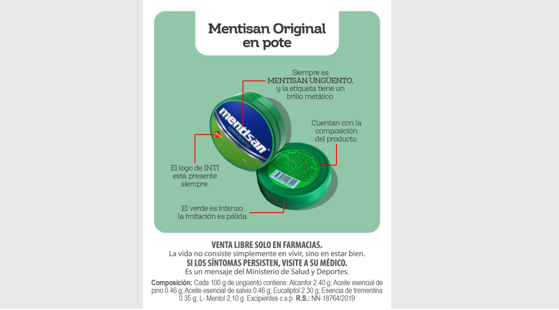 Advierten sobre venta de Mentisan falso en el país