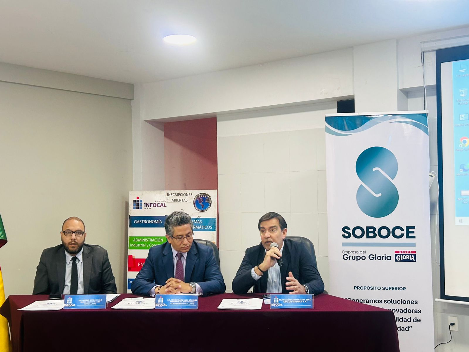 Un convenio permite a los estudiantes de Infocal fortalecer su formación con el apoyo de Soboce