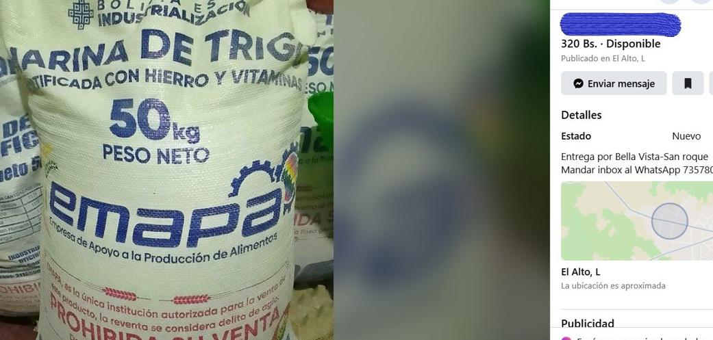 En Marketplace, comercian quintales de  arroz y harina de Emapa pese a medidas para evitar la reventa