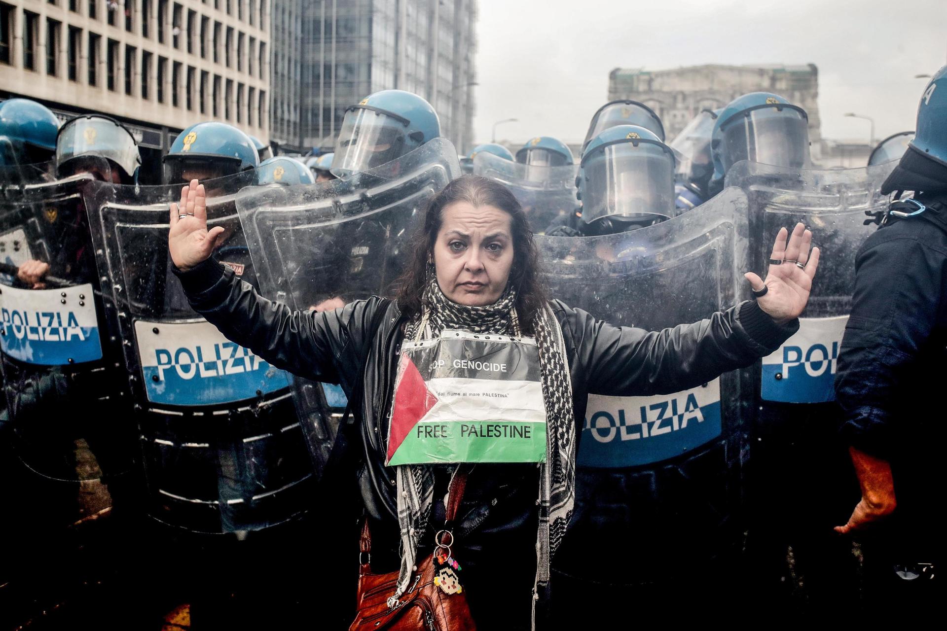 Masivos paros y movilizaciones en Italia contra el genocidio palestino