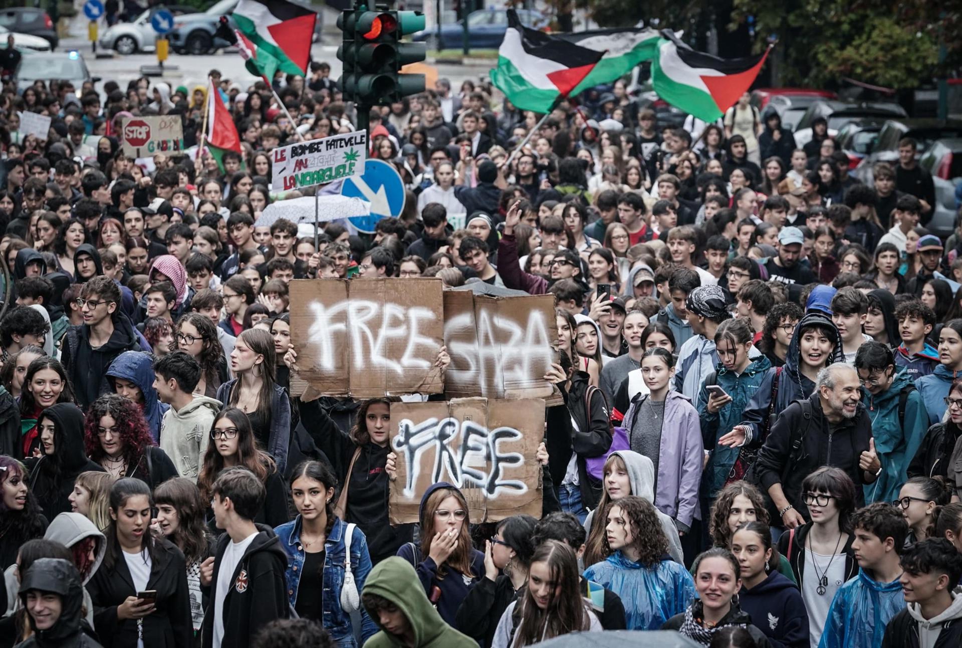 Masivos paros y movilizaciones en Italia contra el genocidio palestino