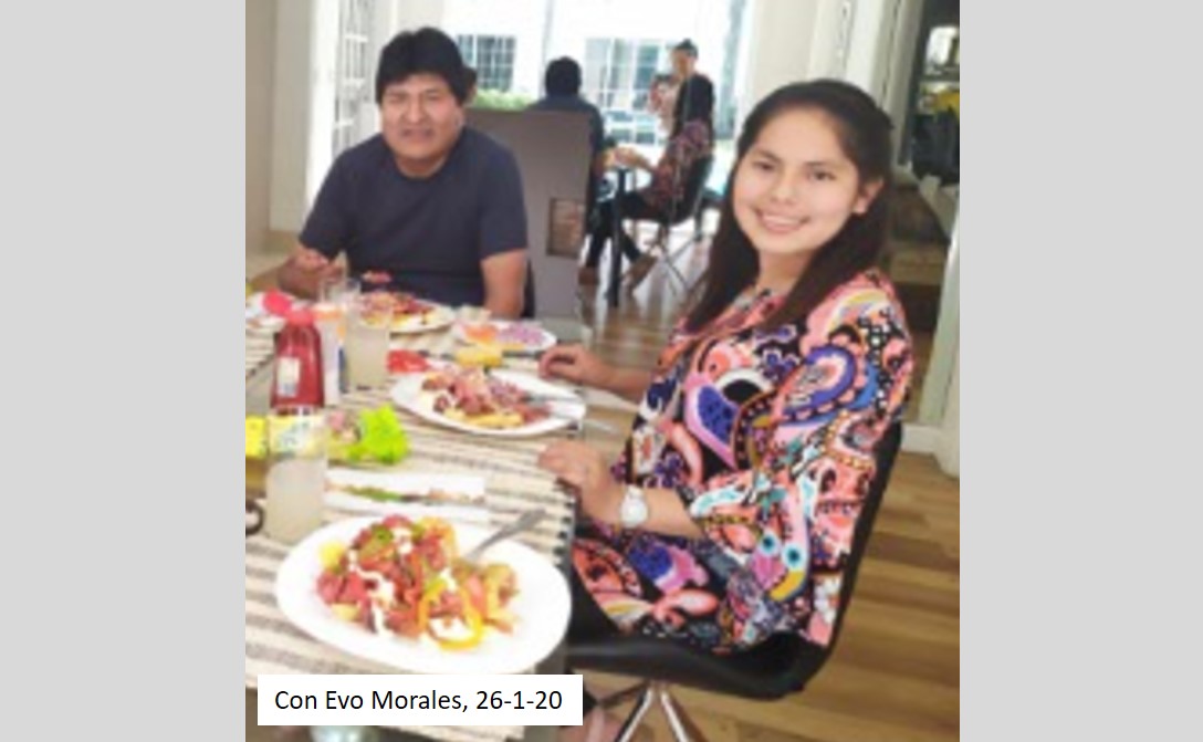 Noemí admite que conoció a Morales en 2015 y que es su enamorada desde mayo pasado
