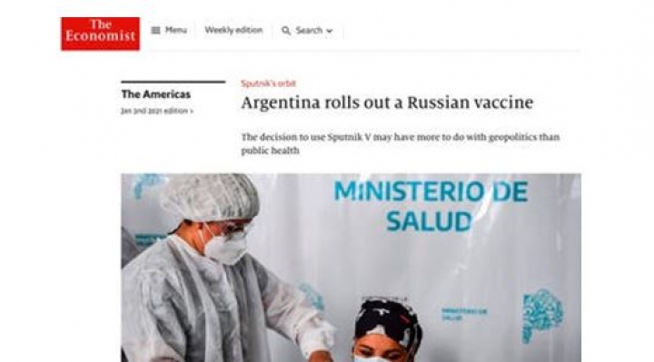 Sputnik V: el duro artículo de The Economist sobre el uso de la vacuna rusa en la Argentina