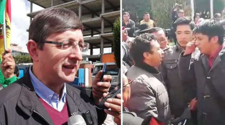 Seguidores del MAS en El Alto lanzaron gritos contra Óscar Ortiz de Bolivia Dice No