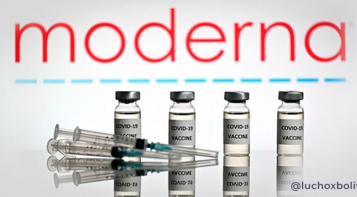 Arce anuncia el arribo de casi 2 millones de vacunas Moderna