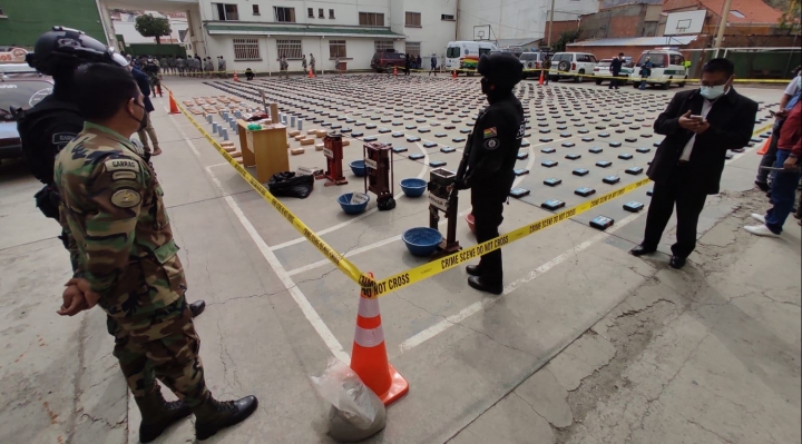 La FELCN decomisa 1,1 toneladas de marihuana en El Alto