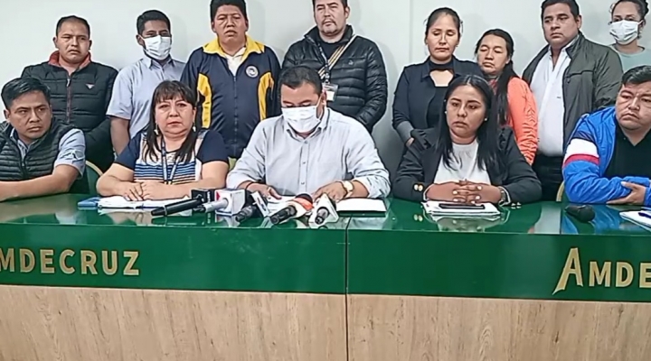 Amdecruz da ultimátum a Camacho hasta el 13 de junio para que atienda sus demandas, anuncia bloqueos