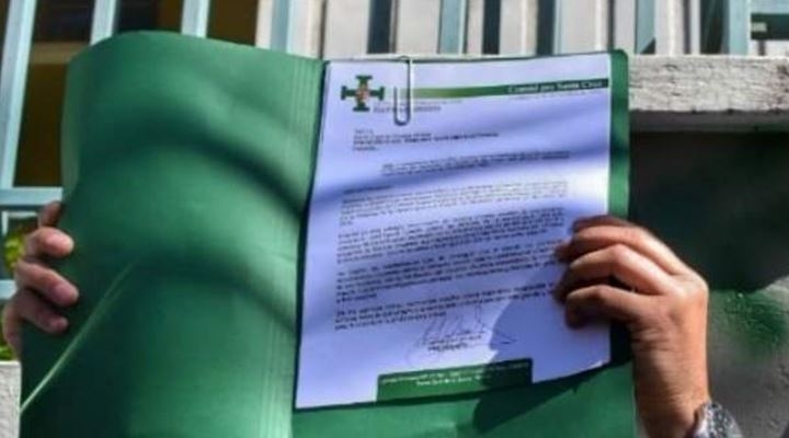 Comité pro Santa Cruz entrega carta al TSE en la que pide a los vocales electorales sus renuncias