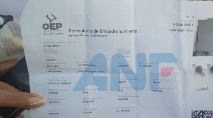 Al menos 400 personas de Riberalta fueron empadronadas para votar en Pando