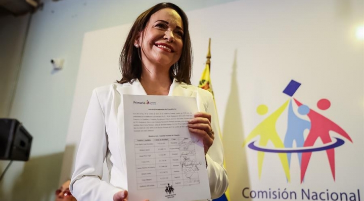 Machado es proclamada como candidata de la oposición de Venezuela en medio de denuncias de fraude de Maduro