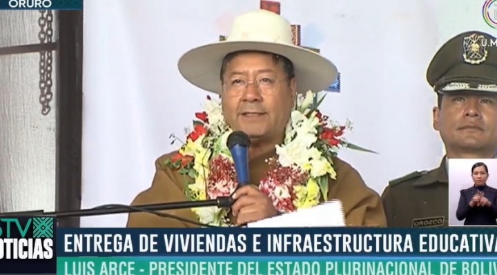 Presidente Arce asevera que los bloqueos son un atentado contra el Carnaval de Oruro