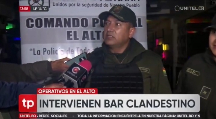 Policía interviene “La Colmena”, un bar clandestino  en El Alto, y arresta a 152 personas