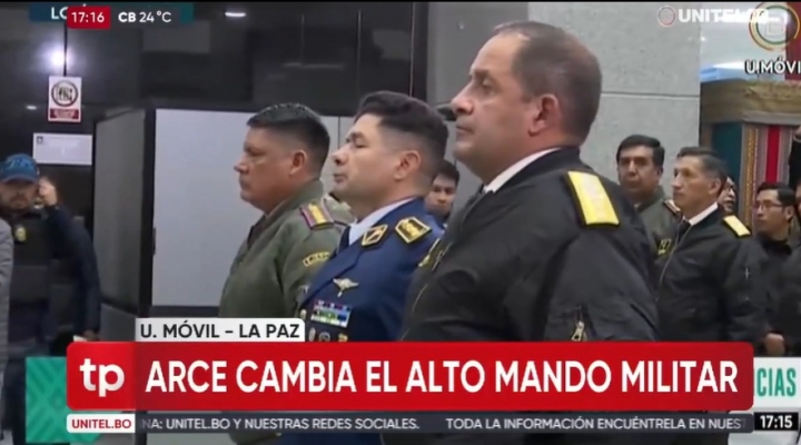 Presidente Arce posesiona a nuevo alto mando militar, después que Zúñiga tomó la plaza Murillo