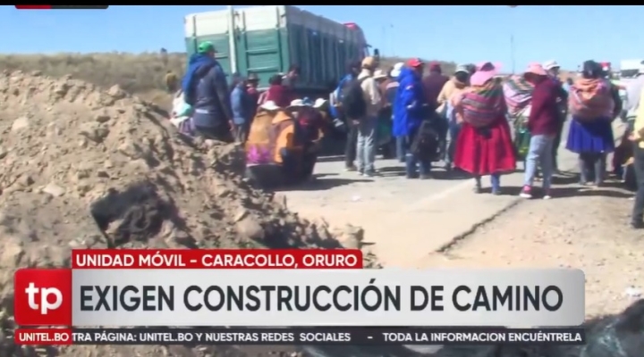 Dirigencia de Caracollo anuncia bloqueo indefinido en vía La Paz - Oruro, Montaño dice que la Gobernación debe atender pedido