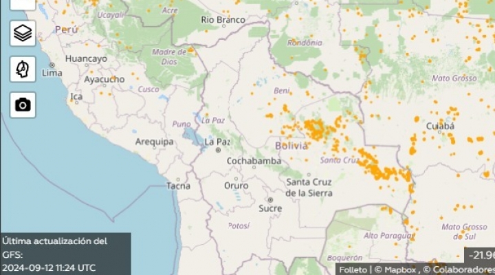 Bolivia es uno de los países con más focos de calor y ocupa el sexto lugar en contaminación por mala calidad del aire