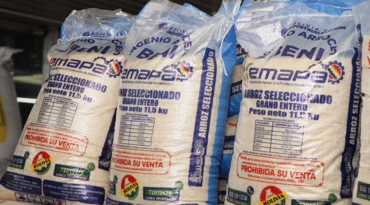 Emapa dispone 11 mil toneladas de arroz a la venta para este mes y abre a las 6:00