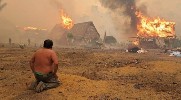 Suman 56 viviendas arrasadas por incendios en Beni y Santa Cruz; Gobierno promete reconstrucción