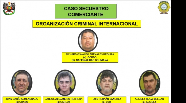 Desarticulan banda, integrada por argentinos y bolivianos, que secuestró a empresario cruceño