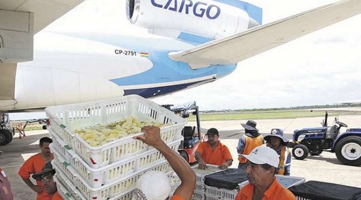 Desde Santa Cruz TAB transporta 300 toneladas de alimentos a La Paz y Cochabamba