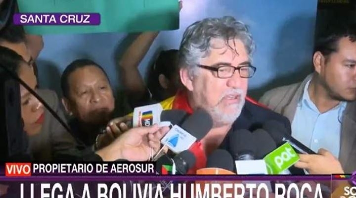 Humberto Roca retornó al país después de 9 años y anunció juicios contra Evo, Álvaro, Arce y Suxo