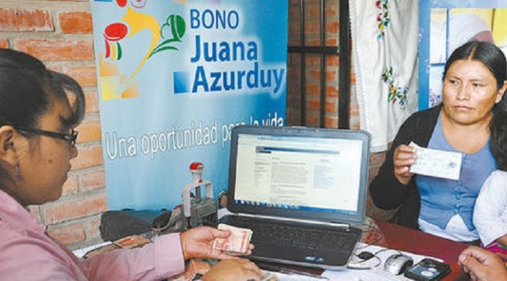 Gobierno descarta suspensión del bono Juana Azurduy y anuncia pago de ese beneficio