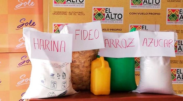 El Alto entregará 80 mil canastas de alimentos y la Iglesia hará de fiscalizadora