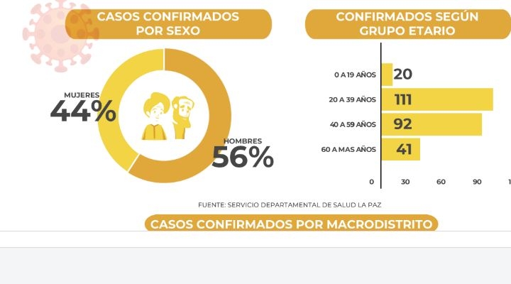 Los macrodistritos Max Paredes y Sur reúnen el 46% de casos del Covid en el municipio de La Paz
