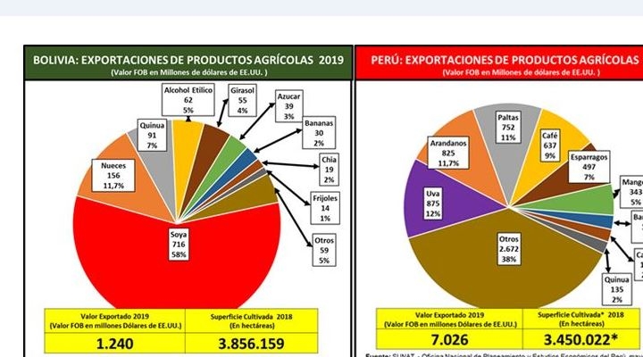 Probioma: Perú exportó más que Bolivia de igual superficie de cultivo y sin transgénicos