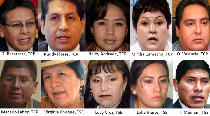 Circulan las fotografías de las 10 personas que permitieron a Morales ser candidato 