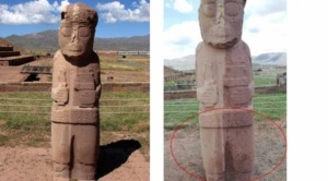 Cinco turistas son procesados por daños en las ruinas de Tiwanaku