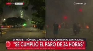 Violenta represión policial deja varios arrestados en protestas en Santa Cruz