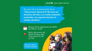 UNICEF presenta Observación General sobre los derechos de la niñez a un medioambiente limpio, sano y sostenible 1