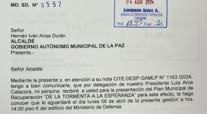 Este lunes, Arias se reunirá con el ministro de Defensa para planificar reconstrucción de la ciudad