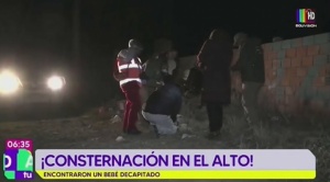 Encuentran el cuerpo de un bebé decapitado en El Alto, camino a Copacabana