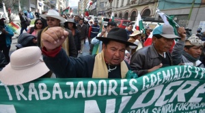 Gremiales marchistas llegan a La Paz, pero no logran  reunirse con autoridades y se repliegan 