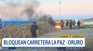 Bloquean carretera La Paz - Oruro; salidas desde la terminal paceña hacia ese  departamento están suspendidas 