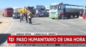 Bloqueadores en carretera La Paz- Oruro  declaran cuarto intermedio de una hora  y abren “paso humanitario” a vehículos 
