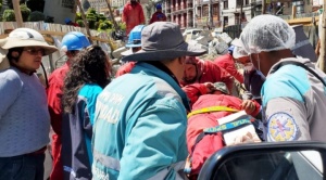 Cuatro obreros resultan heridos tras ser atropellados mientras trabajaban en la plaza San Francisco 1