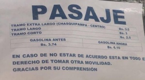 En La Paz, algunos choferes aumentan de forma arbitraria las tarifas de pasajes 1