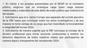 El descendido Real Santa Cruz pide separar a un miembro del Ejecutivo de la FBF 1