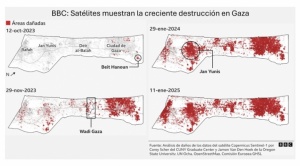 BBC muestra en gráficos cómo fue la progresiva destrucción de Gaza por parte del Ejército israelí 1