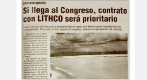 Recordando la fallida negociación con la Lithco 1