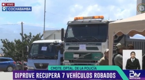 Diprove recuperó siete vehículos reportados como robados en Cochabamba 1