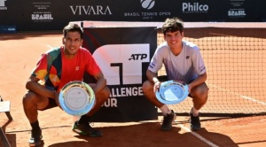 Tenis: bolivianos Zeballos y Prado son campeones en Brasil 1